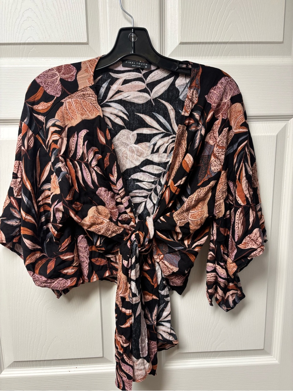 Final Touch Floral Wrap Blouse